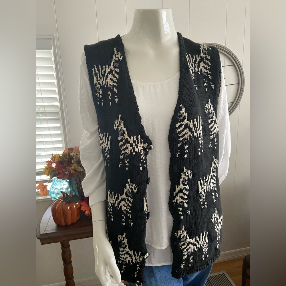 Hand loomed sweater vest